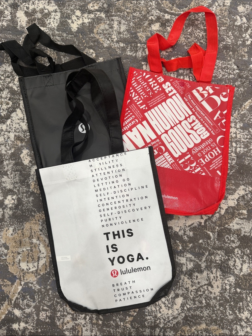 Lululemon Reusable Bags - Set of 3